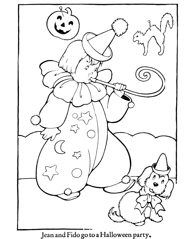 Halloween Party Coloring page