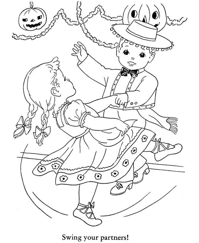 Halloween Party Coloring page