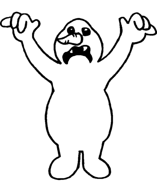 Big Scary Halloween Ghost Coloring pages