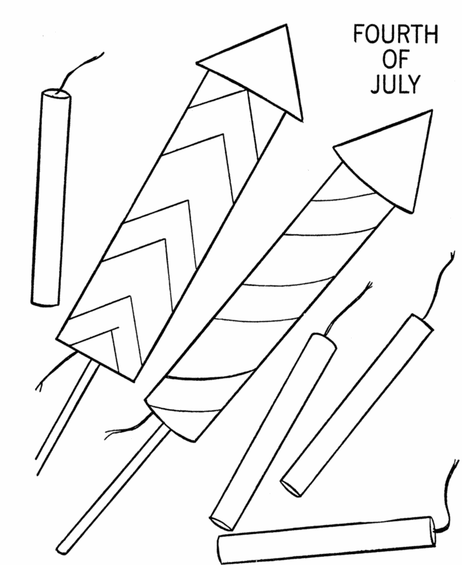 Bluebonkers : Fireworks for the Fourth - July 4th coloring ...