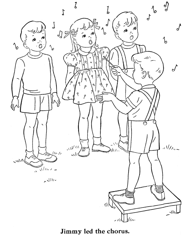 standing boy coloring pages