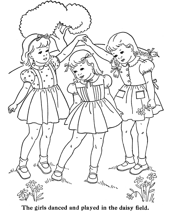 a little girl coloring pages - photo #48