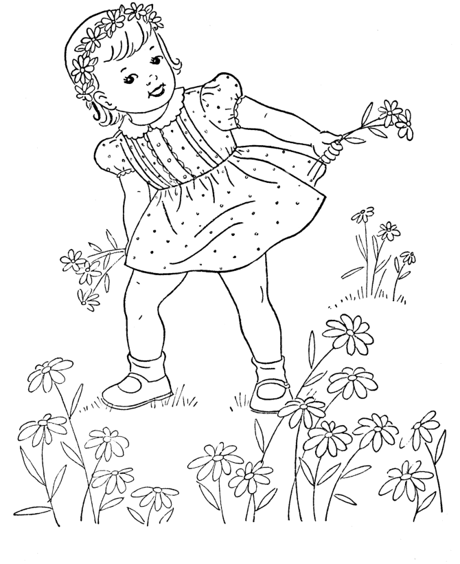 coloring pages of flowers for kids. Coloring pages for Girls