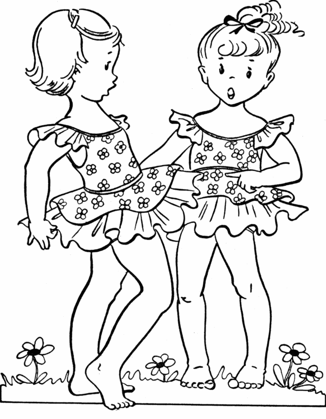 BlueBonkers: Girl Coloring Pages - Surprise outfit - Free Printable