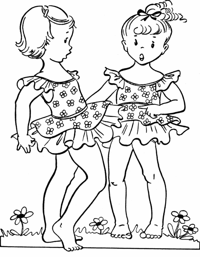 a little girl coloring pages - photo #41