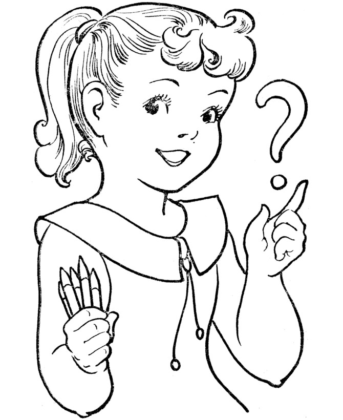 a girl coloring pages - photo #26