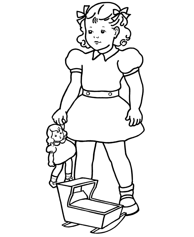 a girl coloring pages - photo #34
