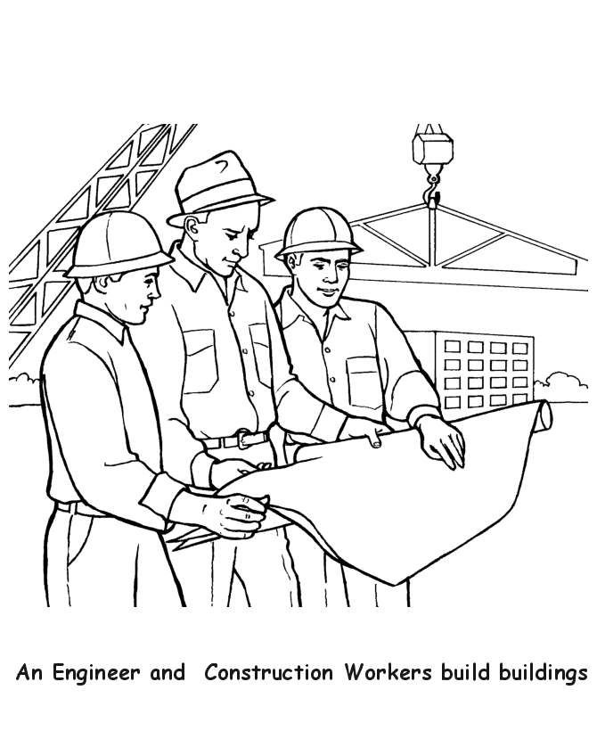 Labor Day Jobs Coloring page