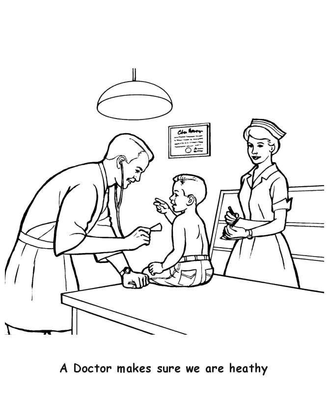 Labor Day Jobs Coloring page