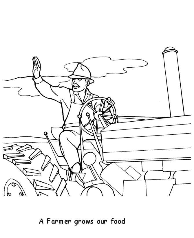 Labor Day Jobs Coloring page