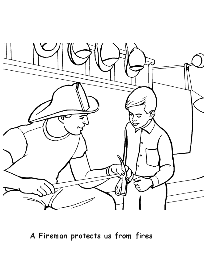 Labor Day Jobs Coloring page