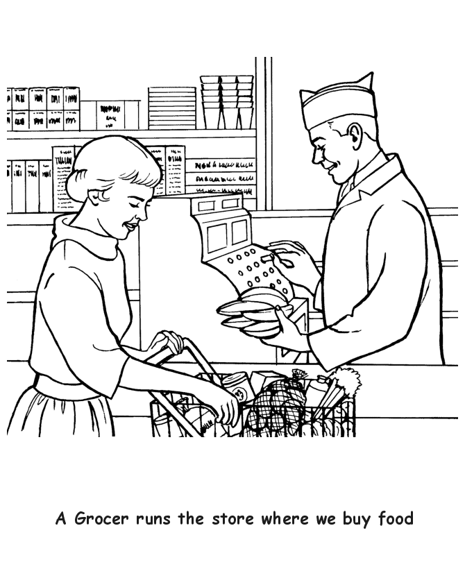 Labor Day Jobs Coloring page