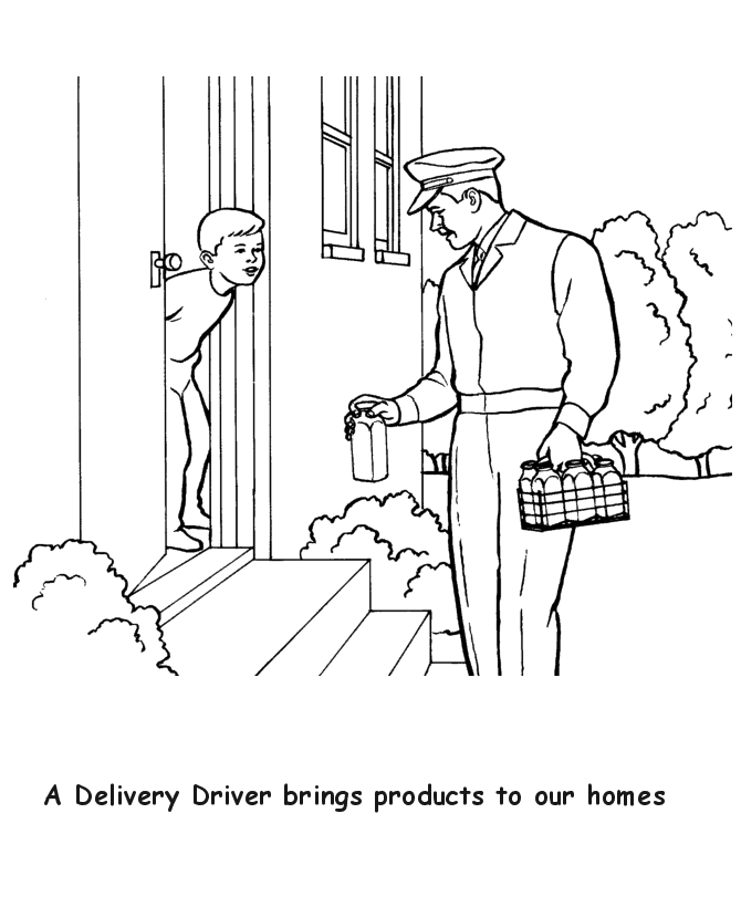 Labor Day Jobs Coloring page