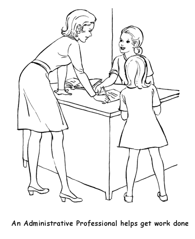 Labor Day Jobs Coloring page