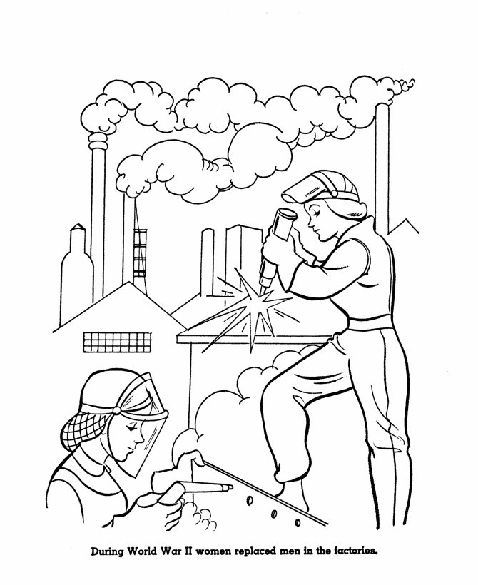 Labor Day Jobs Coloring page