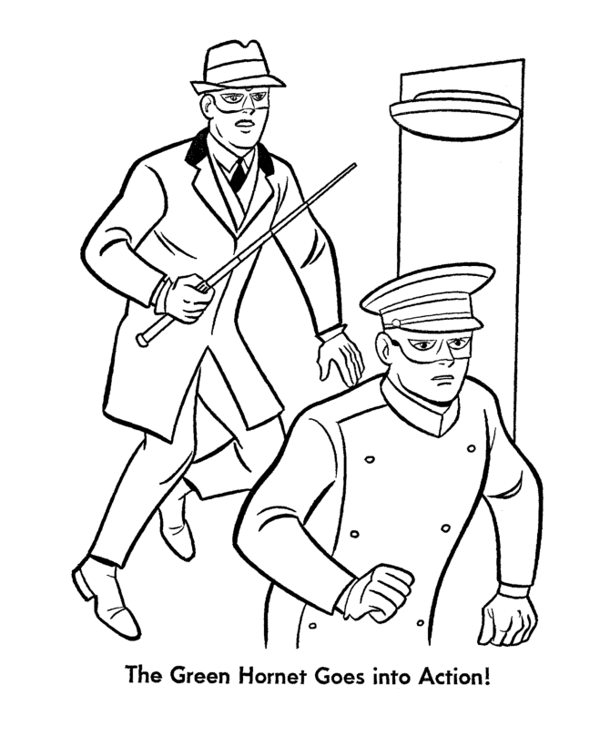  Green Hornet and Kato Coloring page