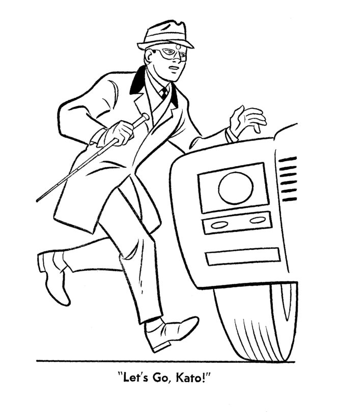  Green Hornet and Kato Coloring page