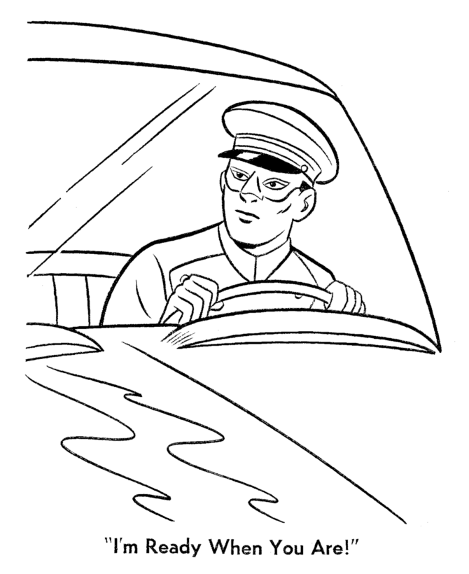  Green Hornet and Kato Coloring page