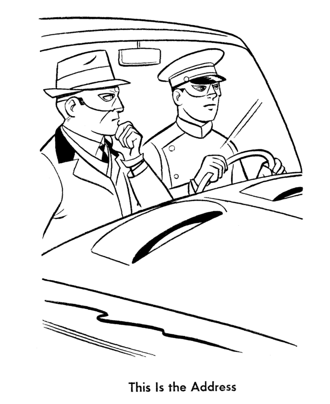  Green Hornet and Kato Coloring page