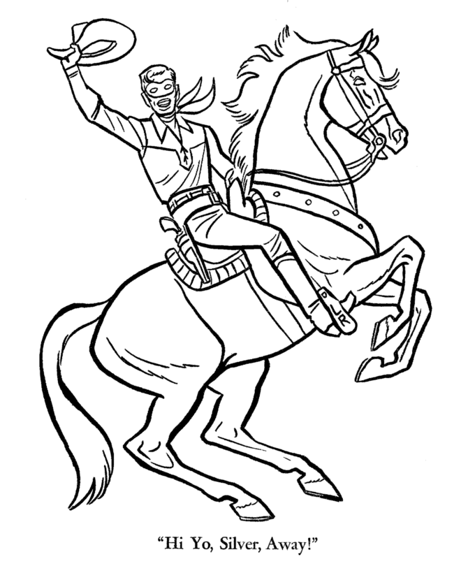  The Lone Ranger and Tonto Coloring page