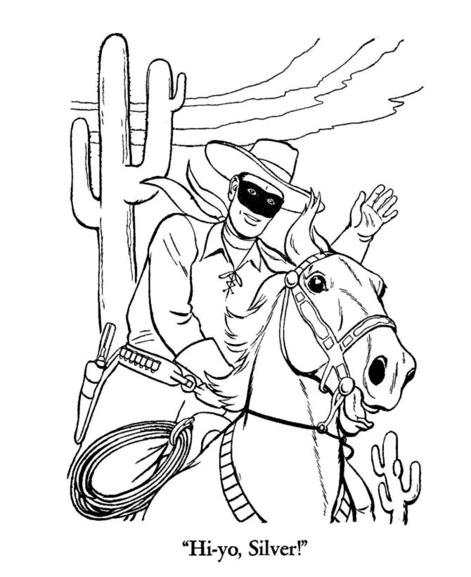  The Lone Ranger and Tonto Coloring page