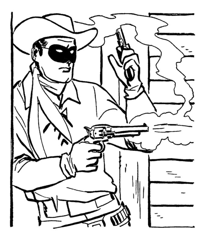  The Lone Ranger and Tonto Coloring page