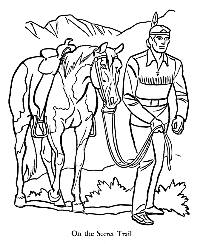  The Lone Ranger and Tonto Coloring page