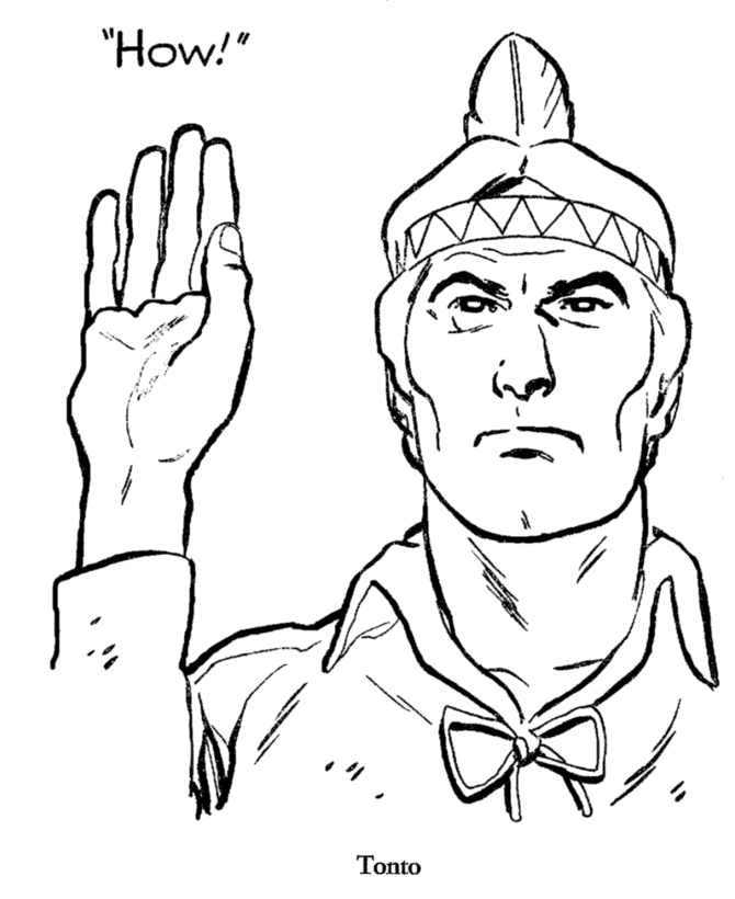  The Lone Ranger and Tonto Coloring page