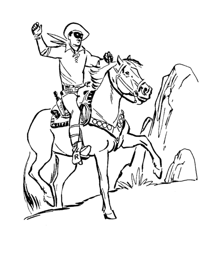  The Lone Ranger and Tonto Coloring page