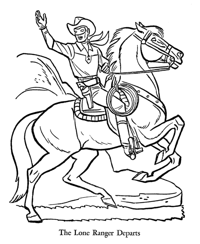  The Lone Ranger and Tonto Coloring page