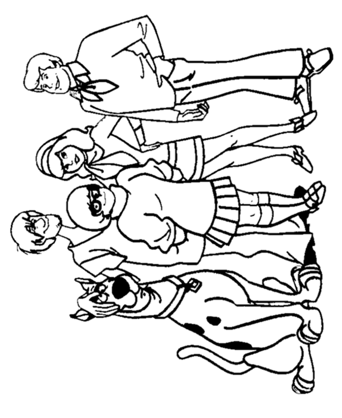 Scooby Doo Coloring Pages Scooby Doo And All The Gang Free 