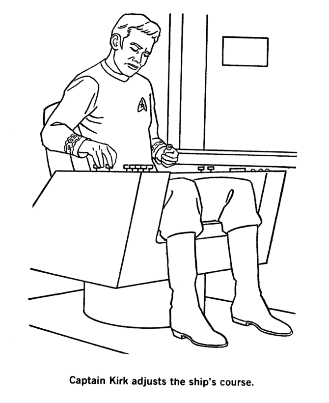  Starship Enterprise caprain's chair Coloring page