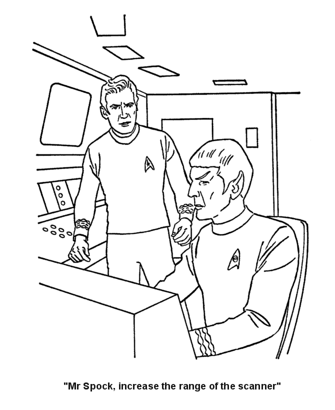  Captain Kirk and Spock Coloring page