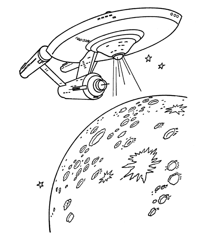  Starship Enterprise beam Coloring page