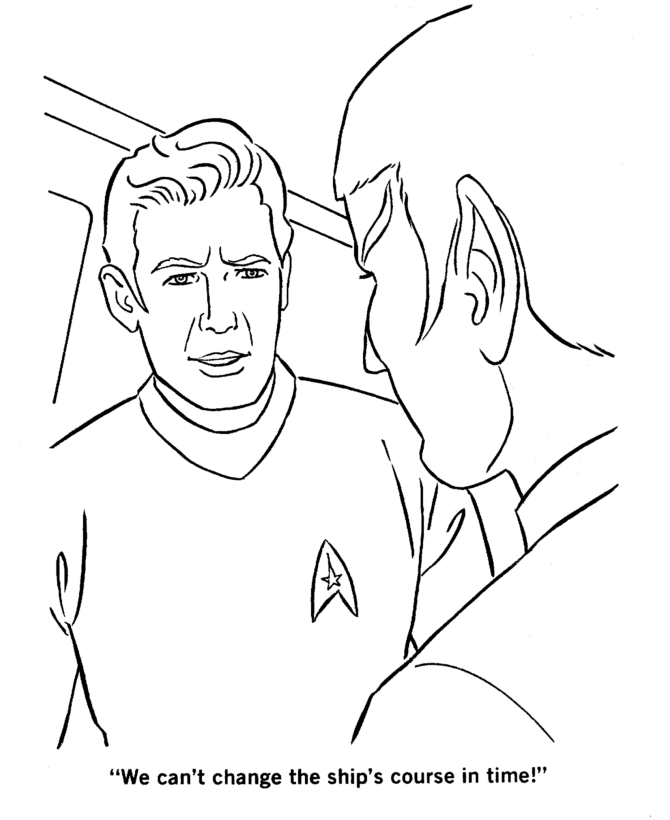  Spock and Kirk Coloring page