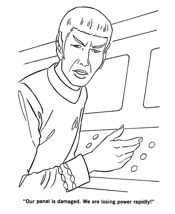  Mr Spock damage control Coloring page
