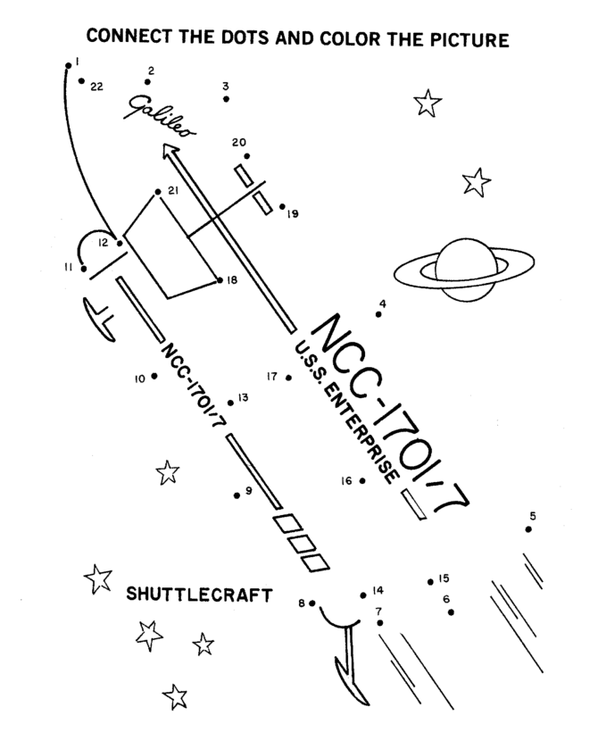  Shuttle craft Galileo Coloring page