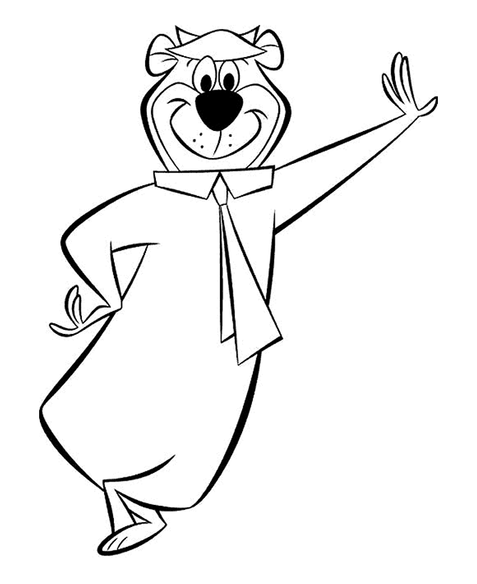 coloring pages yogi bear