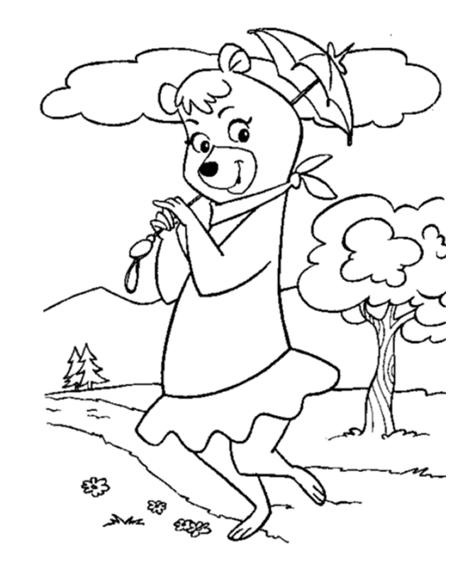 yogi bear cartoon coloring pages - photo #15