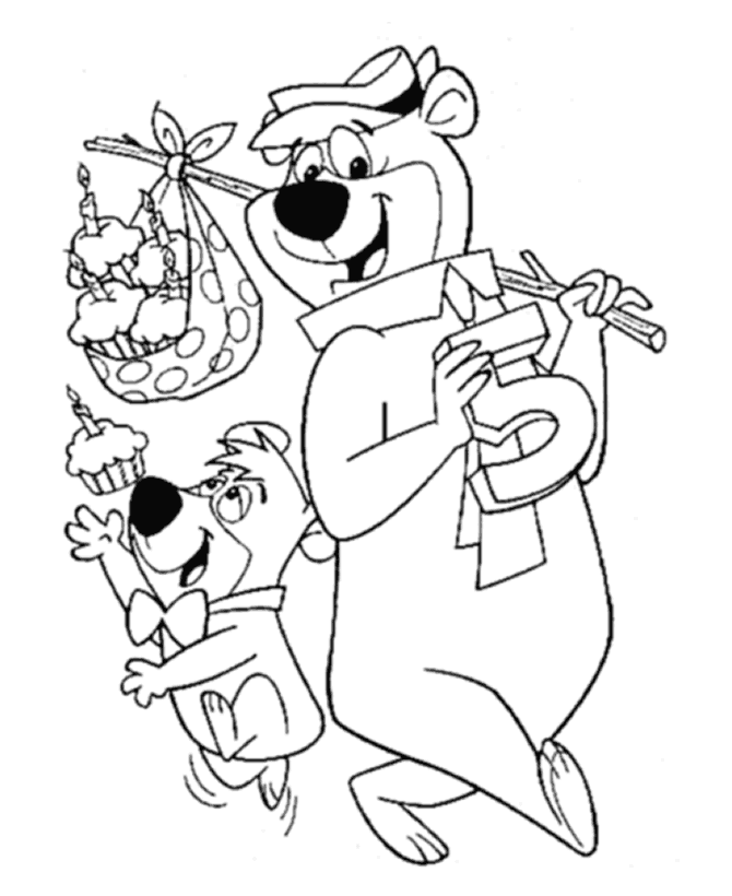 Yogi Bear Coloring Pages - Yogi Bear 1 - Free Printable TV and Movie