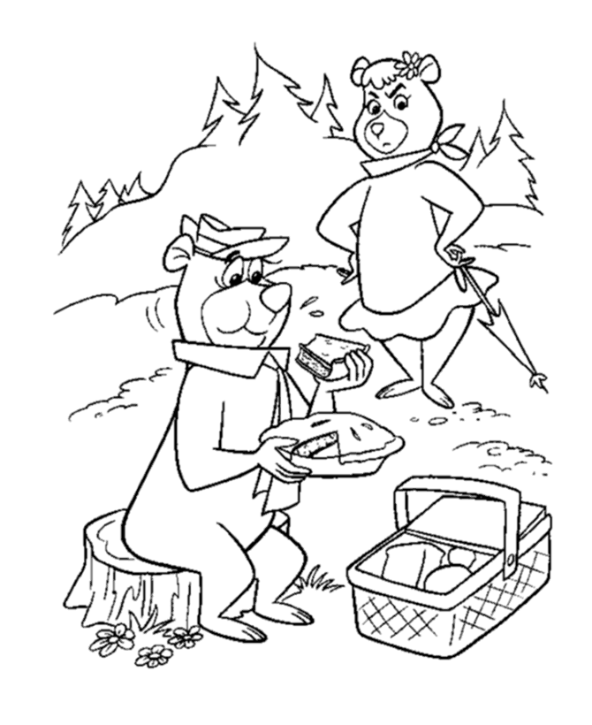  Yogi Bear Coloring page