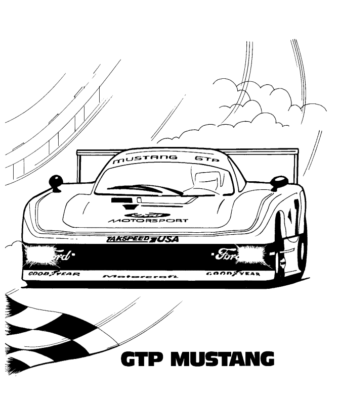 Formuala Car Racing coloring page