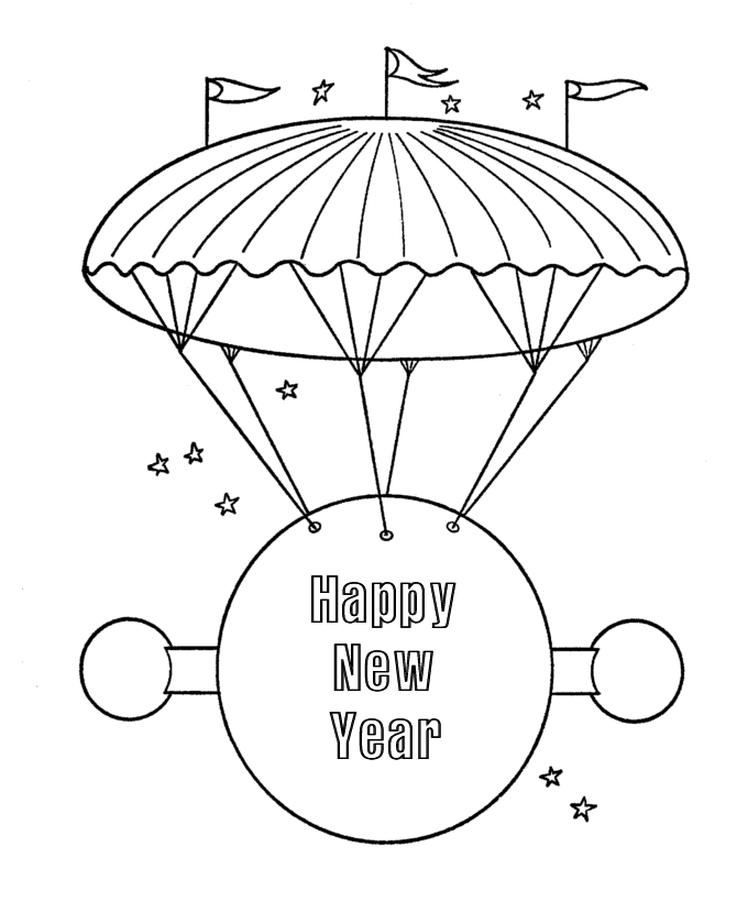 New Year's decorations Coloring page