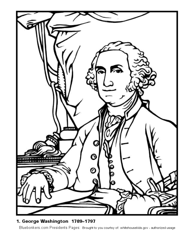 George Washington coloring page