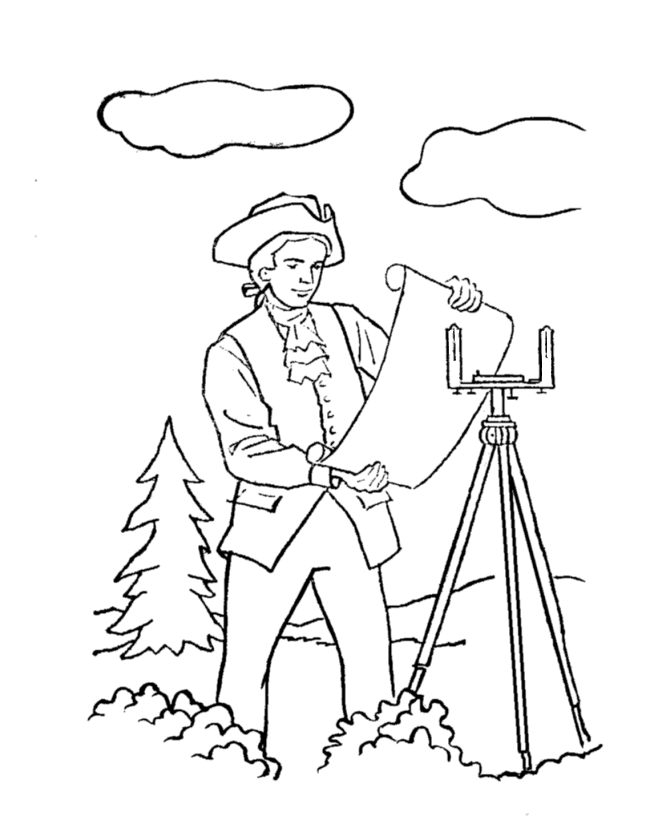 George Washington coloring page