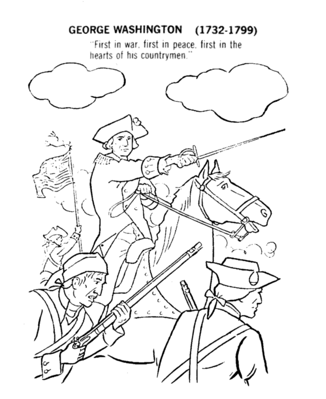 George Washington coloring page