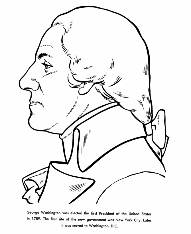 George Washington coloring page