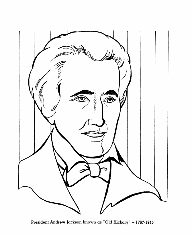 Andrew Jackson coloring page