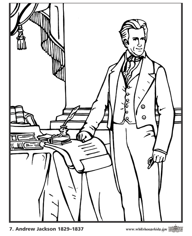 Andrew Jackson coloring page