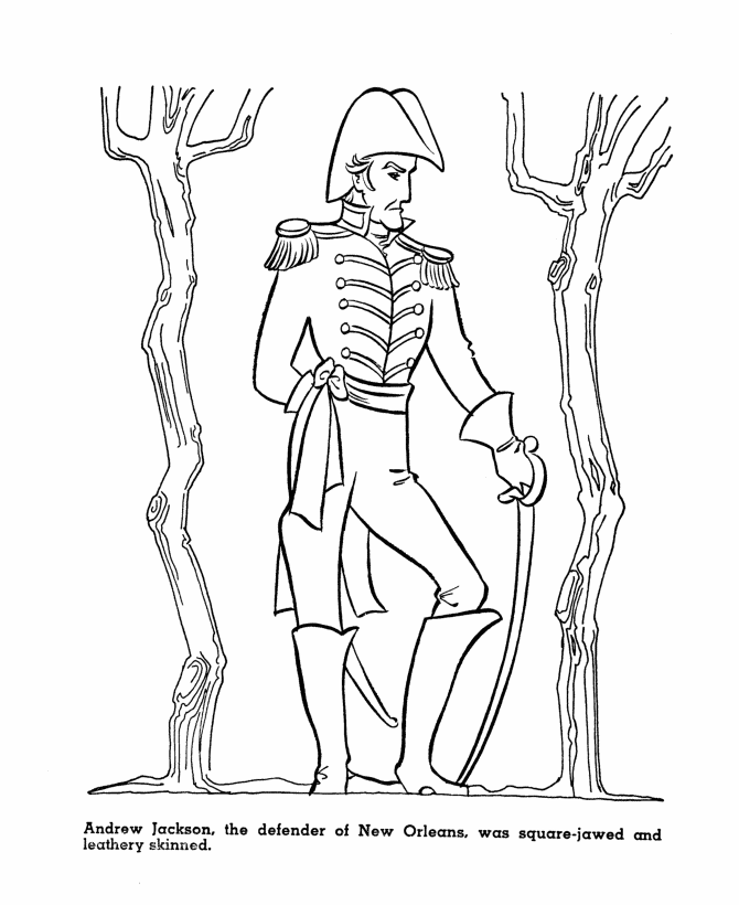 Andrew Jackson coloring page